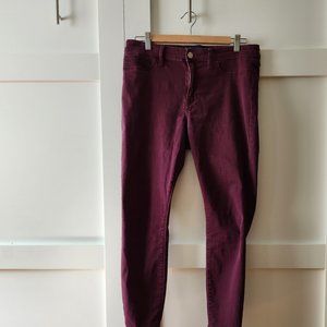 Gap wine jeggings size 10.